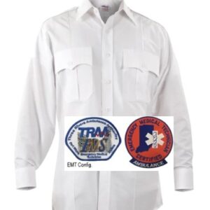 EB-P877WH Long Sleeve Paragon Plus Shirt, White with EMT Emblems