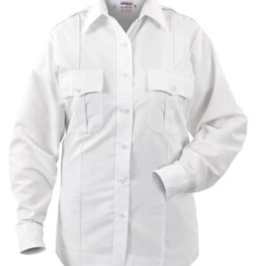 EB-P801LC-WH Women's Long Sleeve Paragon Plus Shirt, White NO CUSTOMIZATION - BLANK