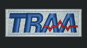 100-E-TRAArectangle TRAA Embroidery with Wave and Silver Rectangle, Left Chest - PRICE WILL BE ADJUSTED BY QUANTITY AT TIME OF INVOICE